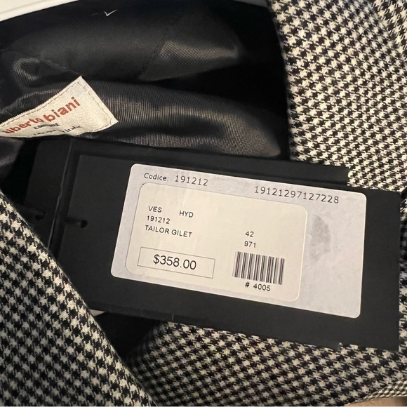 HYDROGEN Men Plaid Vest Made In Italy - Picture 5 of 6